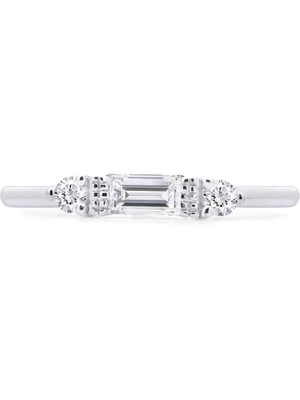 Dainty 3 Stone Stackable Birthstone Ring for Women | 14K Gold Over Silver